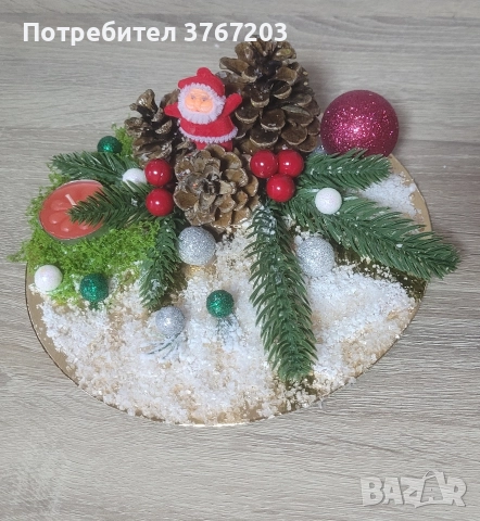 ръчно направена коледна украса, снимка 2 - Декорация за дома - 52708437