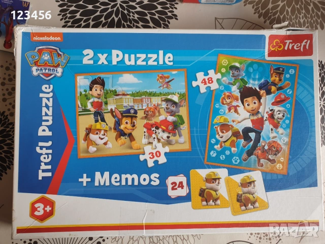 Лесен детски пъзел 2 броя в кутия Пес Патрул