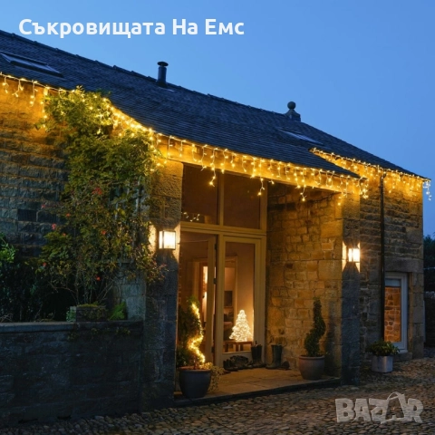 1️⃣2️⃣метра  Коледни Лампи ТИП Завеса, снимка 4 - Декорация за дома - 52540601