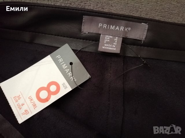 Нова дамска кожена пола в черен цвят р-р XS, S, M (EU 34, 36, 38) - Primark, снимка 8 - Поли - 43870938