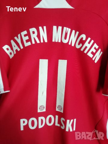 Bayern Munich Podolski Adidas оригинална тениска фланелка Байерн Мюнхен Подолски , снимка 3 - Тениски - 43473427