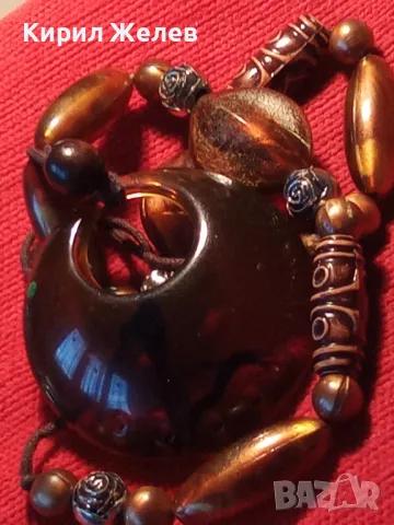 ЕФЕКТНА ЕТНО - АРТ СТИЛНА ОГЪРЛИЦА УКРАШЕНИЕ КОЛИЕ ХЕНД - МЕЙД НАКИТ 47286, снимка 9 - Колиета, медальони, синджири - 47210681