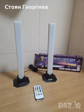 Чисто нов Комплект от 2 многоцветни LED лампи с RGB осветление., снимка 1