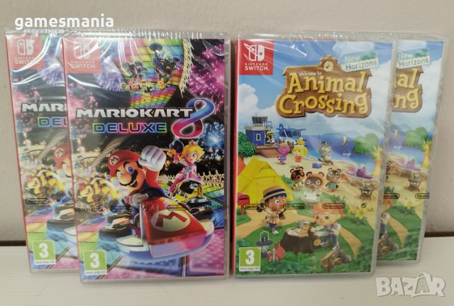 [NINTENDO Switch] НАЙ-ДОБРА Цена! НОВИ Mario Kart 8 / Animal Crossing, снимка 1 - Игри за Nintendo - 43326986