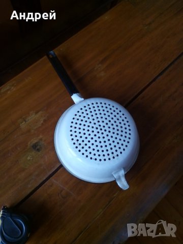 Стара емайлирана цедка,гевгир #6, снимка 6 - Други ценни предмети - 27761914