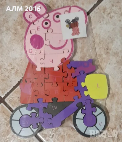 Дървен пъзел Прасенцето Пепа