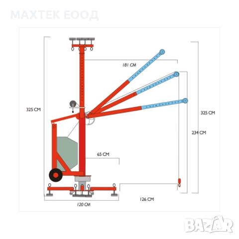 Мини кран Uplifter UPFC400, снимка 5 - Други машини и части - 51665685