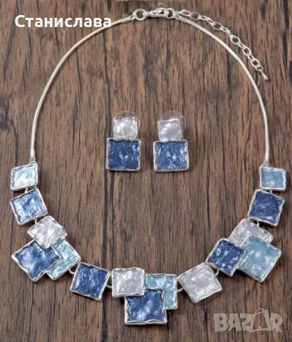Прекрасен комплект колие с обеци, снимка 2 - Бижутерийни комплекти - 42384137
