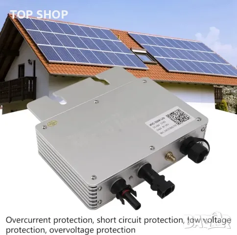 WVC 350W микроинвертор, инвертор за свързване на слънчевата електропреносна мрежа, снимка 3 - Друга електроника - 48791975