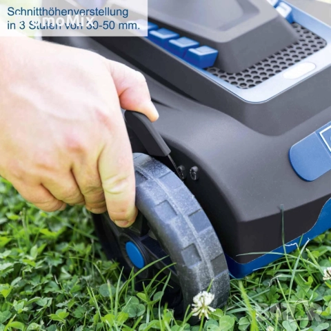 Акумулаторна косачка за трева Scheppach BC MP220 X IXES 21.5 Мини косачка за трева Мулчиране Косене, снимка 5 - Градинска техника - 52493046