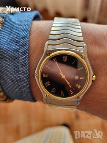 18k Ebel Sport Classic 35 mm със злато мъжки часовник , снимка 2 - Мъжки - 40498904