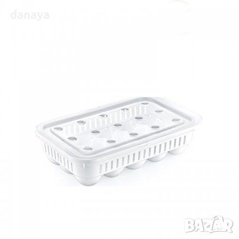 3424 Кутия за съхранение на яйца за хладилник, 15 гнезда, снимка 4 - Прибори за хранене, готвене и сервиране - 39482855