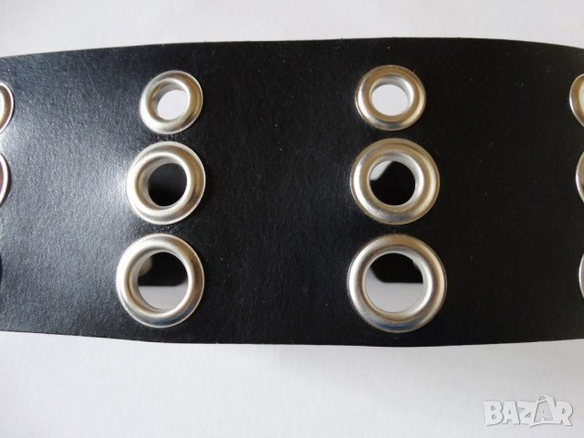 НОВ! Biker Leather Belt Made in Italy Дамски Колан Естествена Кожа Размер М (85см) , снимка 7 - Колани - 26882823
