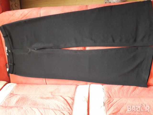 Дамски еластичен черен панталон широки крачоли, снимка 3 - Панталони - 28580635