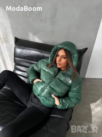 Късо зелено дамско яке 