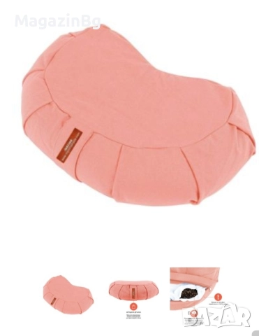 Възглавница за медитация йога полумесец (полузафу) 43x27x13 см