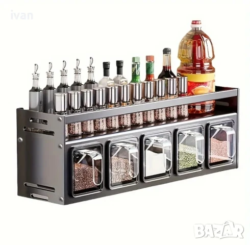намаление Кухненски стоманен рафт с 5 чекмеджета за подправки.