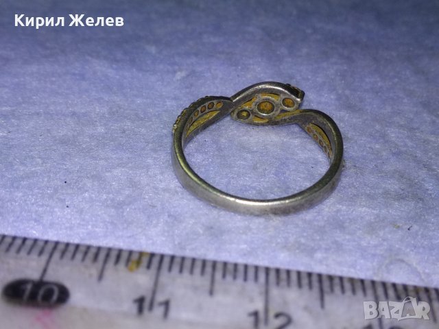 ВЕЛИКОЛЕПЕН СТАР СРЕБЪРЕН СКЪПОЦЕНЕН АРТ НУВО ПРЪСТЕН ВИСОКА ПРОБА СРЕБРО МАЙСТОРКА ИЗРАБОТКА 40546, снимка 8 - Антикварни и старинни предмети - 43318135