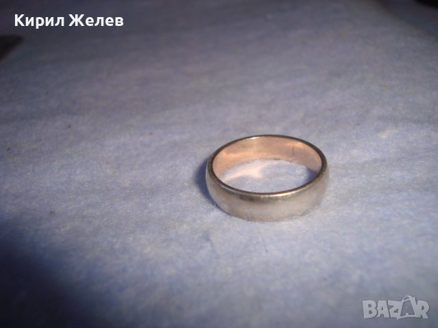 СРЕБЪРЕН ФЕШЪН АРТ ПРЪСТЕН ХАЛКА SAMPLE ИТАЛИЯ СРЕБРО 925 със ЗЛАТО 26592, снимка 11 - Пръстени - 37395482