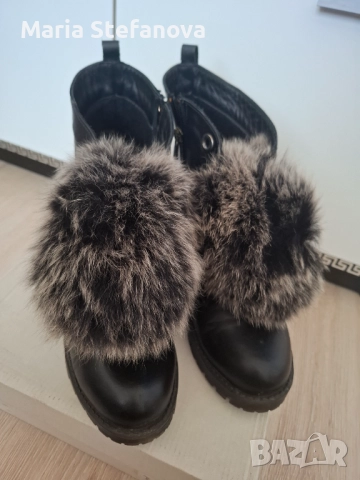 Черни боти естествена кожа Bianki, снимка 5 - Дамски боти - 52261925