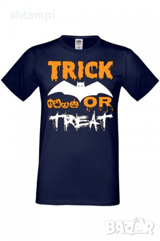 Мъжка тениска,Trick Or Treat 1,Halloween,Хелоуин,Празник,Забавление,Изненада,Обичаи,, снимка 6 - Тениски - 38132041