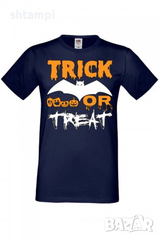Мъжка тениска,Trick Or Treat 1,Halloween,Хелоуин,Празник,Забавление,Изненада,Обичаи,, снимка 6 - Тениски - 38132041
