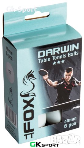 Комплект от 6 топчета за тенис на маса Fox TT Darwin 3 Star