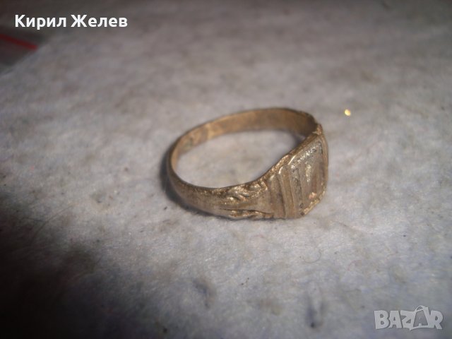СТАРИНЕН САЧАНЕН ПРЪСТЕН с БУКВА - И - РЪЧНА МАЙСТОРСКА ИЗРАБОТКА - САЧАН 27542, снимка 7 - Антикварни и старинни предмети - 36772025