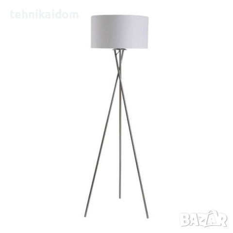 Лампа Homcom 48x162x48 cm E27 сребристо бяла, снимка 1 - Настолни лампи - 36426931