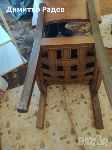 РЕТРО МАСИВНА ХОЛНА РАЗТЕГАТЕЛНА МАСА И СТОЛОВЕ МЕКА МЕБЕЛ 6 БР. ДЪРВЕС. ДЪБ, снимка 4 - Столове - 52552714