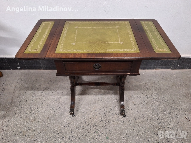 Антична маса с естествена кожа , снимка 2 - Маси - 51618951