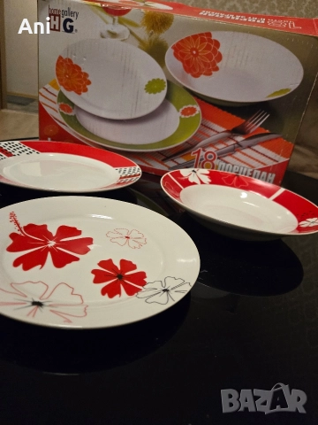 18 броя порцеланови чинийки в комплект, снимка 5 - Сервизи - 52774839