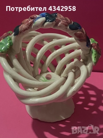 Порцеланова кошница. Испания.1960 г., снимка 5 - Антикварни и старинни предмети - 52514611