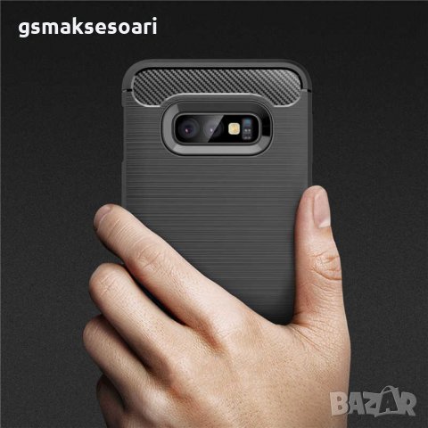 Samsung Galaxy S10e - Удароустойчив Кейс Гръб CARBON, снимка 4 - Калъфи, кейсове - 32580994