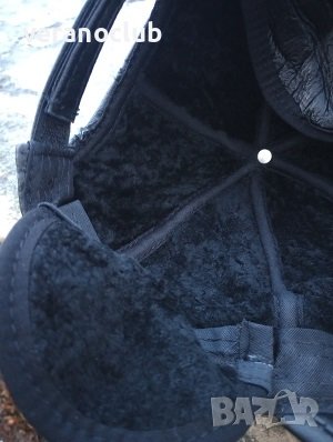 Черна зимна шапка Естествена кожа с регулация 60см, снимка 6 - Шапки - 42952188