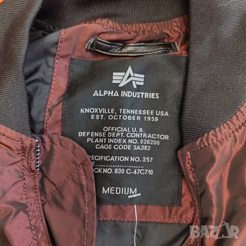 ALPHA INDUSTRIES леко бомбър яке , унисекс модел - размер S-M , снимка 9 - Якета - 47412163