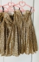 Разпродажба Официална рокля с пайети златна разкроена бюстие, снимка 7