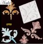 ОР59 Европейски стил орнаменти силиконов молд форма за декорация и украса торта фондан, снимка 1 - Форми - 26551548