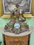 Страхотен антикварен колекционерски френски бронзов каминен часовник , снимка 6