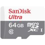 Карта памет SanDisk Ultra microSDXC, 64GB, 100MB/s Class 10 UHS-I + SD Адаптер, снимка 2