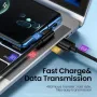 USB A  към USB Type C кабел на 90 градуса, до 80 W  бързо зареждане, найлонова оплетка - 2 метра, снимка 2