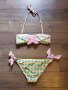 Страхотен кариран бански с панделки, размер S, снимка 3