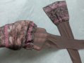 М/L нови силиконови чорапи в кафяво с богата дантела, снимка 6