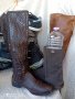 дамски ботуши original  SERGIO TODZI® ,N- 38 - 39 - тъмно кафяви, плетена кожа, снимка 3