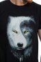 Нова мъжка тениска с дигитален печат Вълк ИН и ЯН, Серия вълци, снимка 5