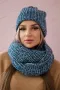 Дамски зимен комплект шапка и шал Bona, 3цвята , снимка 5
