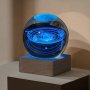 LED Светеща кристална топка/лампа,3D сензорна-Вселена,Планетарна Галактика,Слънце , снимка 8