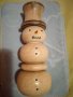 Дървен снежен човек , снимка 2