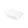 Кутия от захарна тръстика с капак 19,1 x 13,6 x 5,9 cm, правоъгълна, 50 бр., снимка 1 - Кутии за храна - 33232333