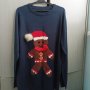 Коледен пуловер с естествено пухче , снимка 1 - Блузи с дълъг ръкав и пуловери - 43460572